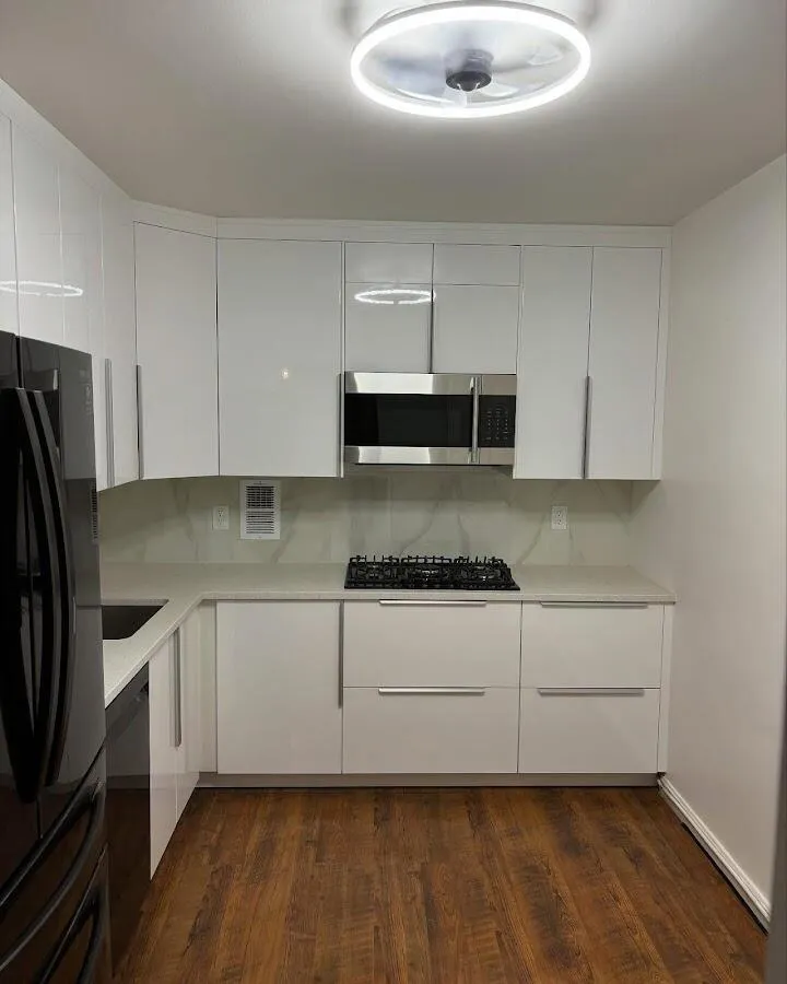 Renovated kitchen with quartz countertops in Fargo